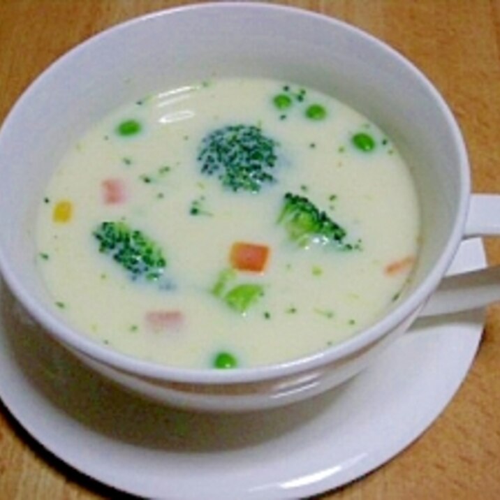 レンジで野菜たっぷり★豆乳スープ